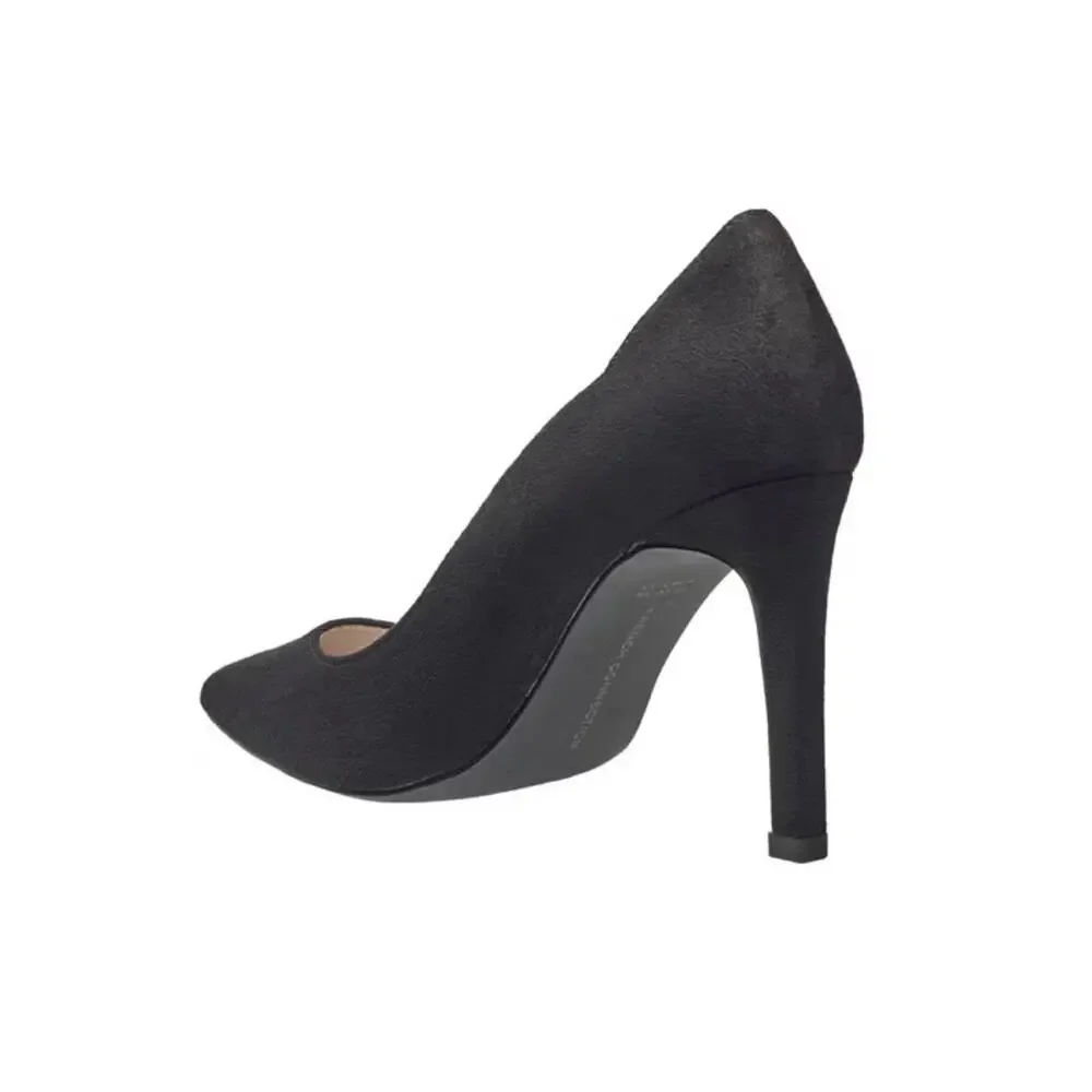 New French connection scalloped faux suede heels sz 8.5 black